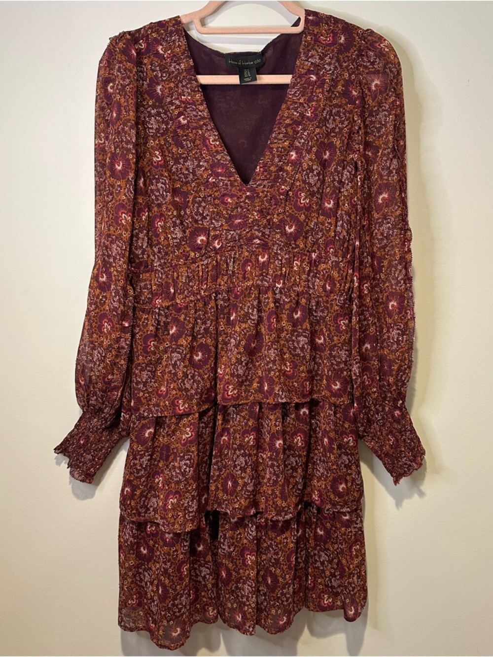 house of harlow 1960 ruffle tiered dress size 6